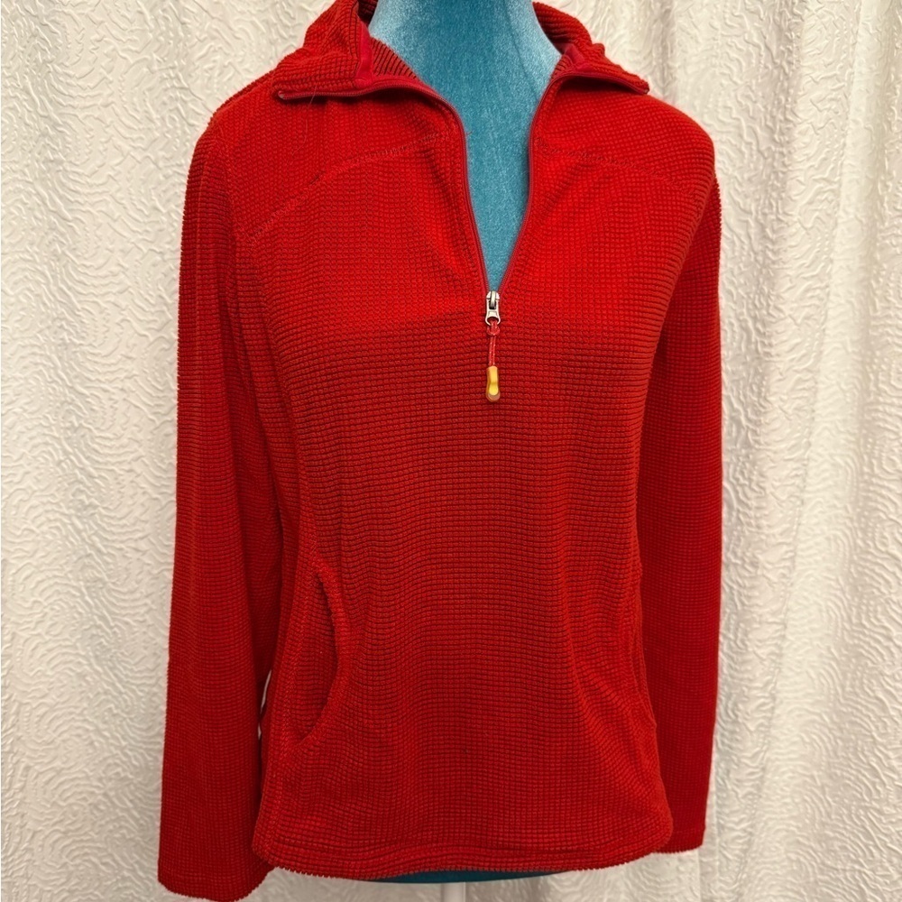 Red Quarter-Zip Pullover By Tangerine